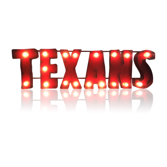 Houston Texans lighted metal sign