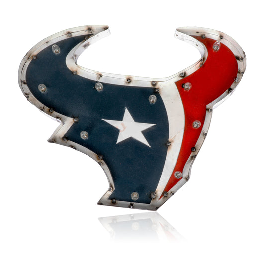 Houston Texans logo lighted metal sign