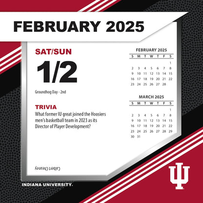 Indiana Hoosiers 2025 Fact-A-Day Box Desk Calendar Feb