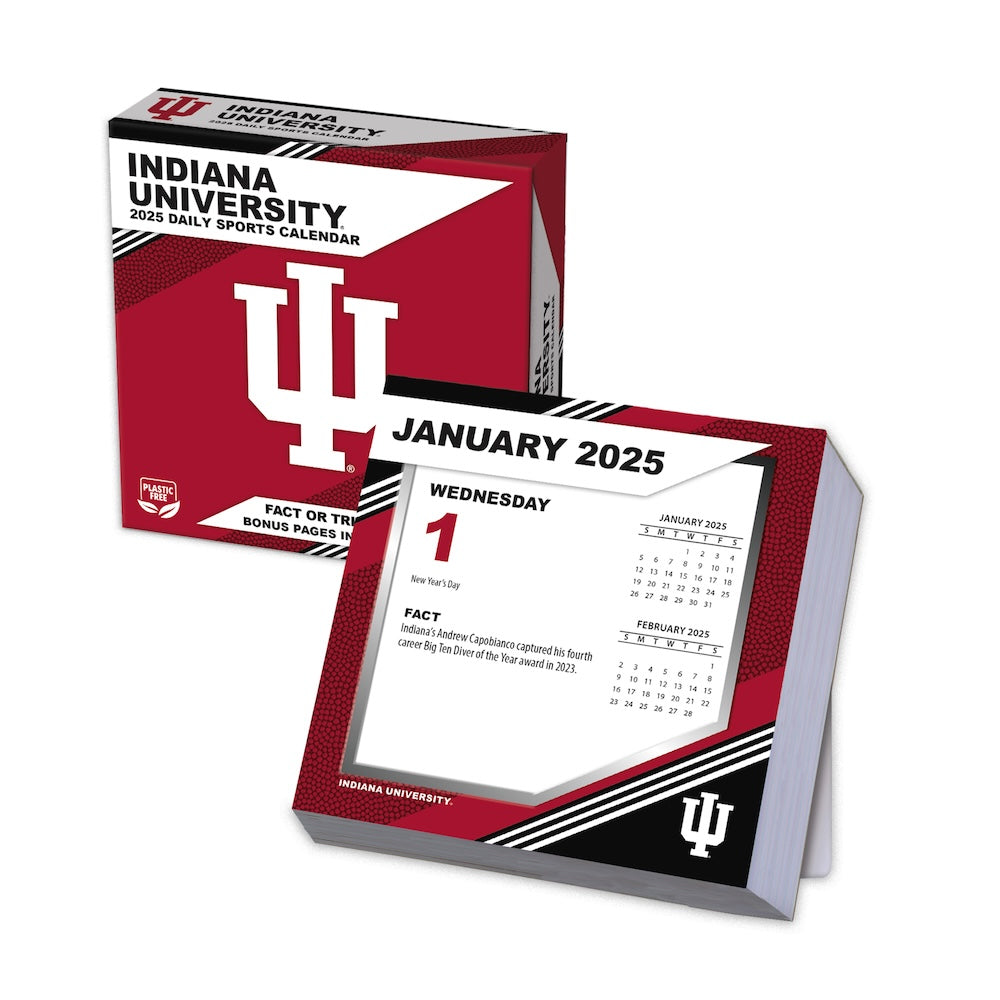 Indiana Hoosiers 2025 Fact-A-Day Box Desk Calendar