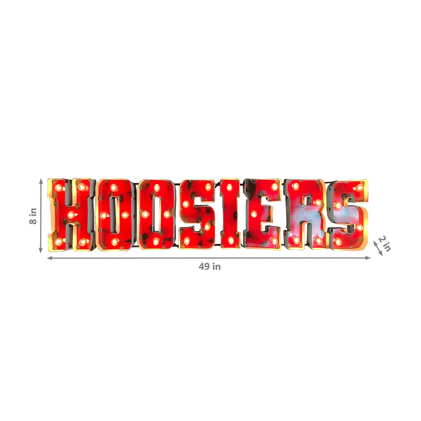 Indiana Hoosiers lighted metal retro sign