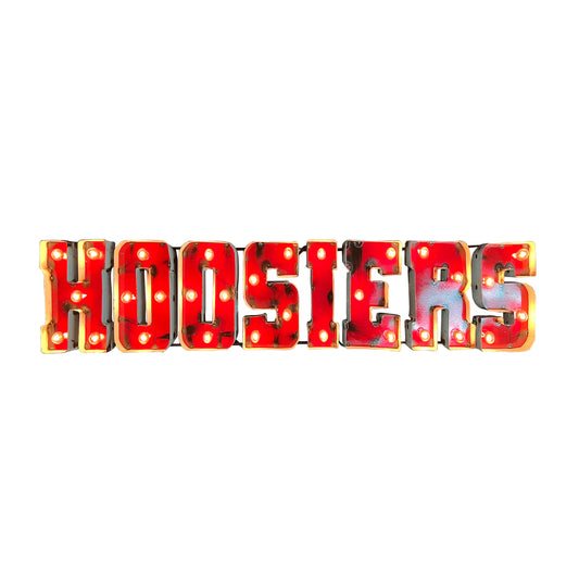 Indiana Hoosiers lighted metal sign