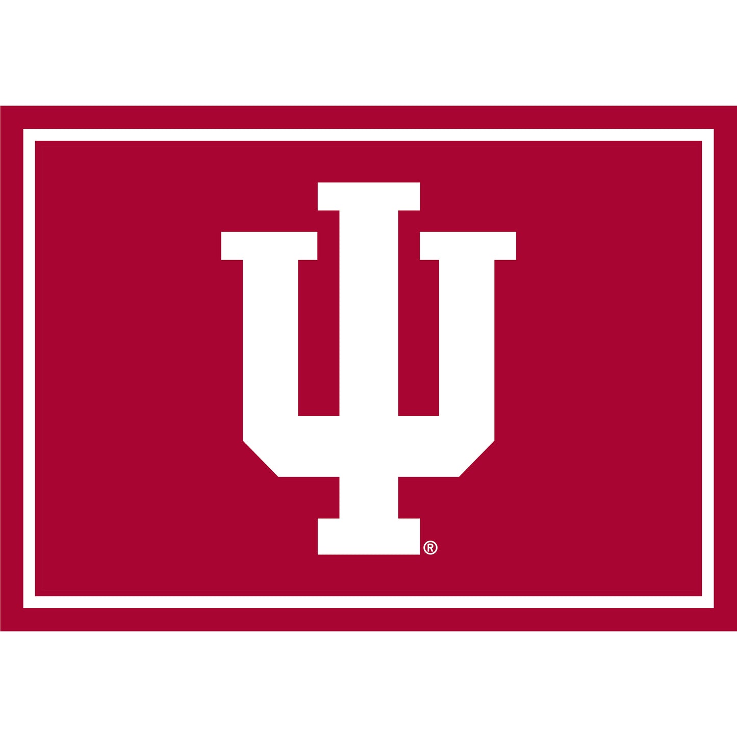 Indiana Hoosiers distressed style area rug