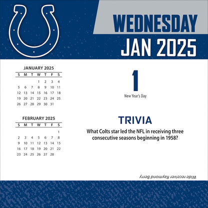 Indianapolis Colts 2025 Fact-A-Day Box Desk Calendar Jan