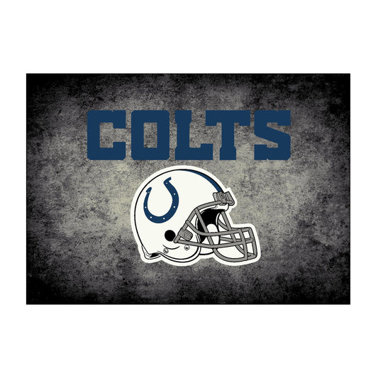 Indianapolis Colts distressed style area rug