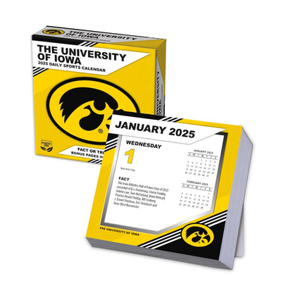 Iowa Hawkeyes 2025 Fact-A-Day Box Desk Calendar