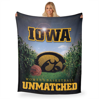 Iowa Hawkeyes womens college basketball lifestyle team blanket