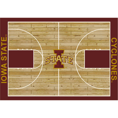 Iowa State Cyclones courtside style area rug