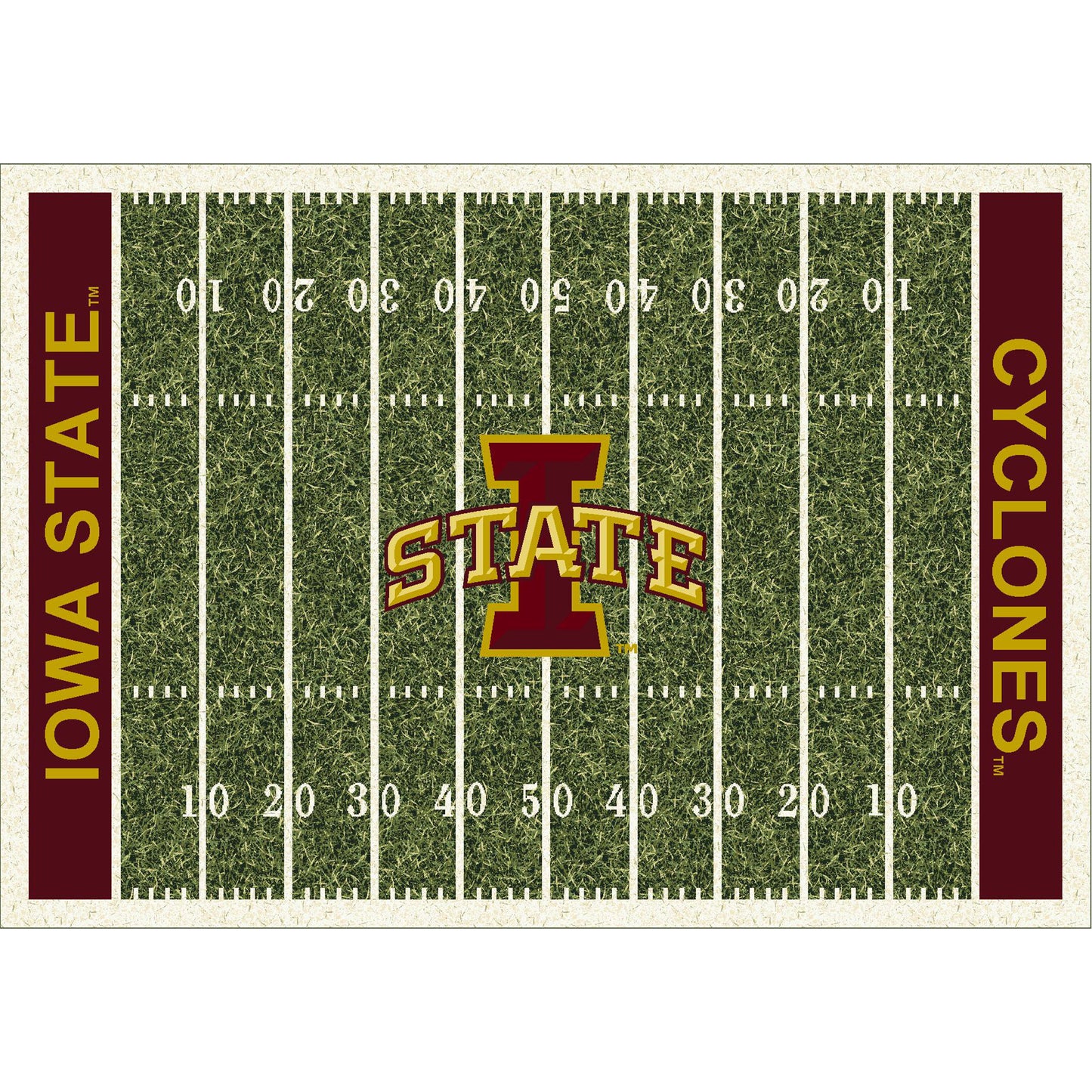 Iowa State Cyclones home field style area rug