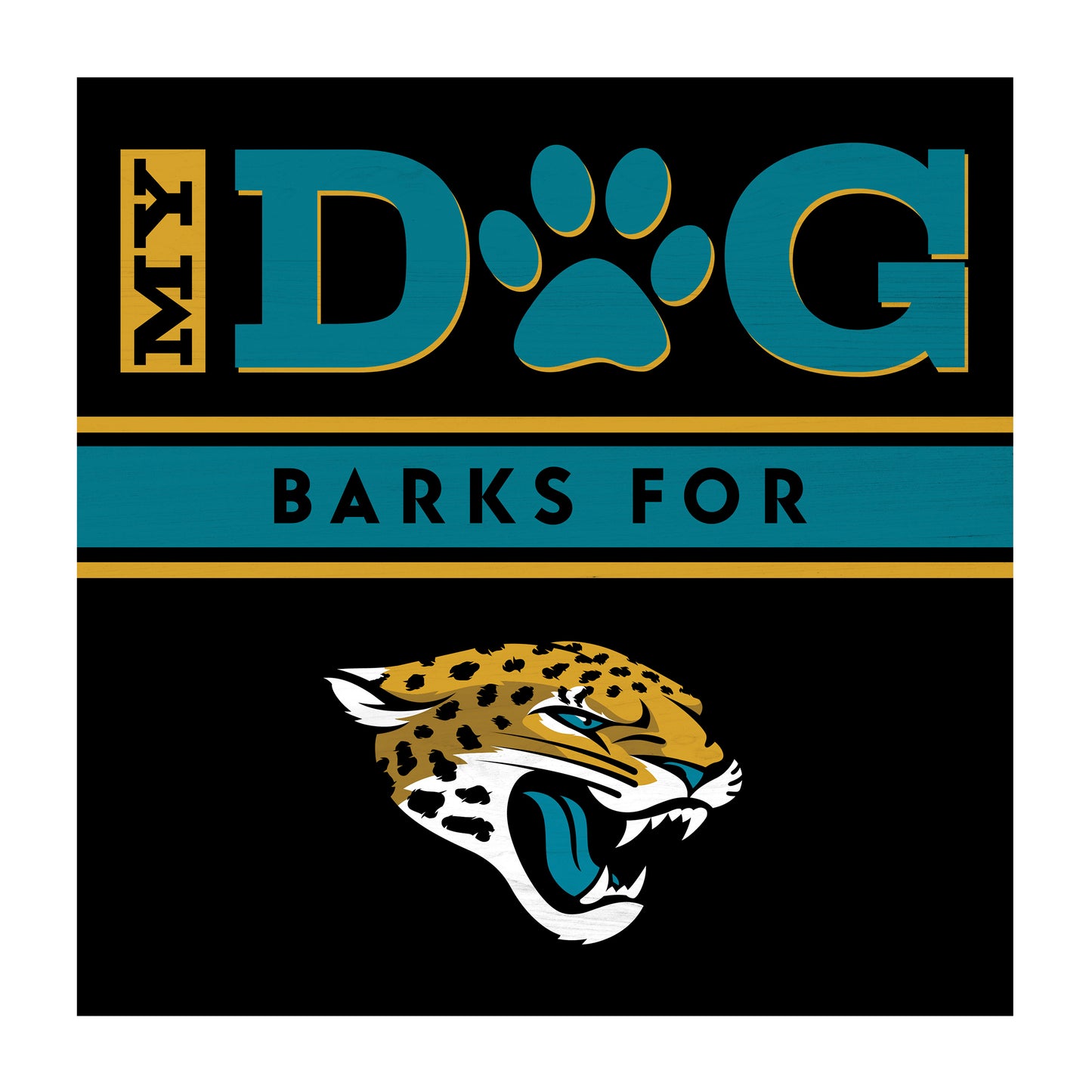 Jacksonville Jaguars dog sign