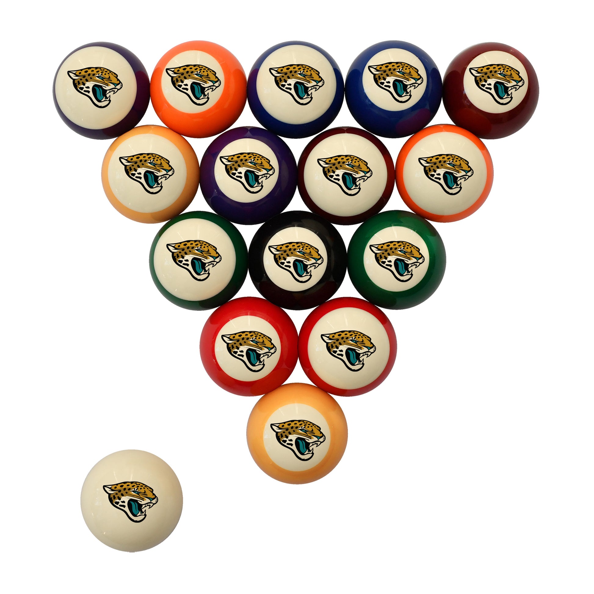 Jacksonville Jaguars logo billiards balls