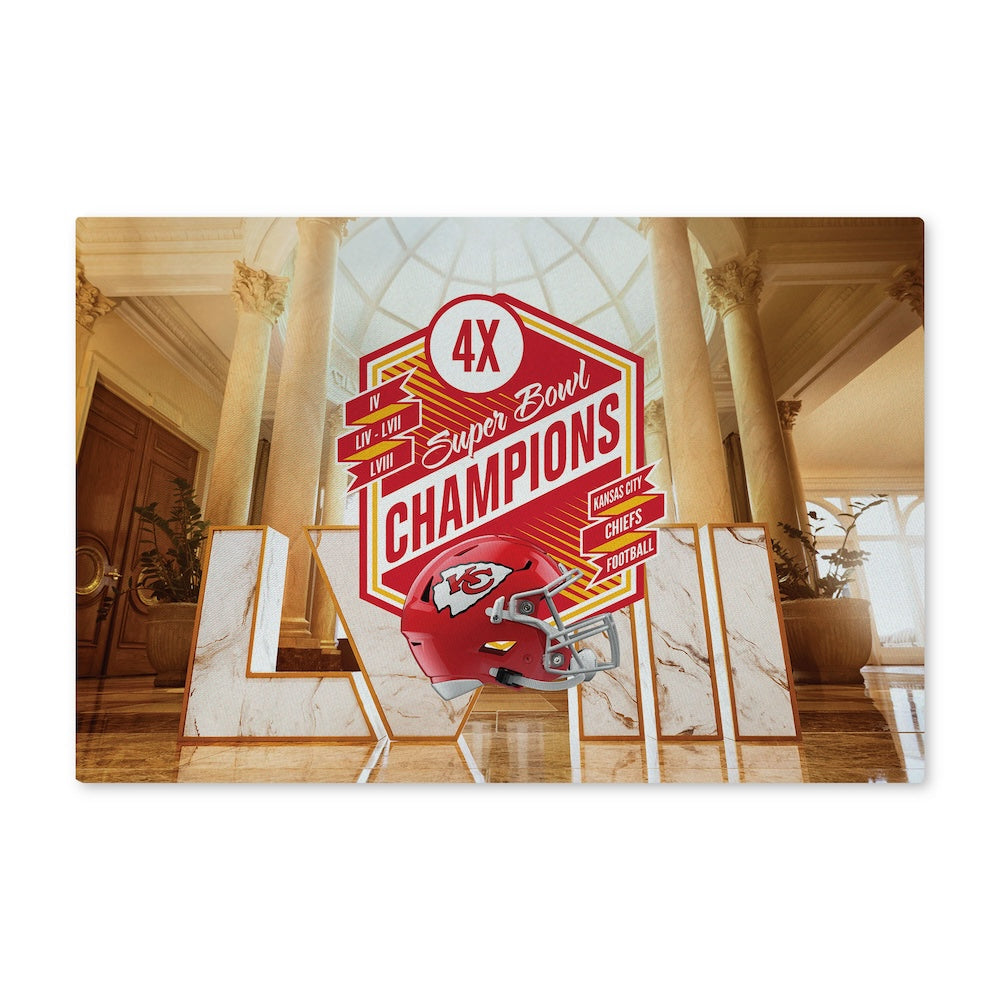 Kansas City Chiefs 4 Time Super Bowl Champs Rug