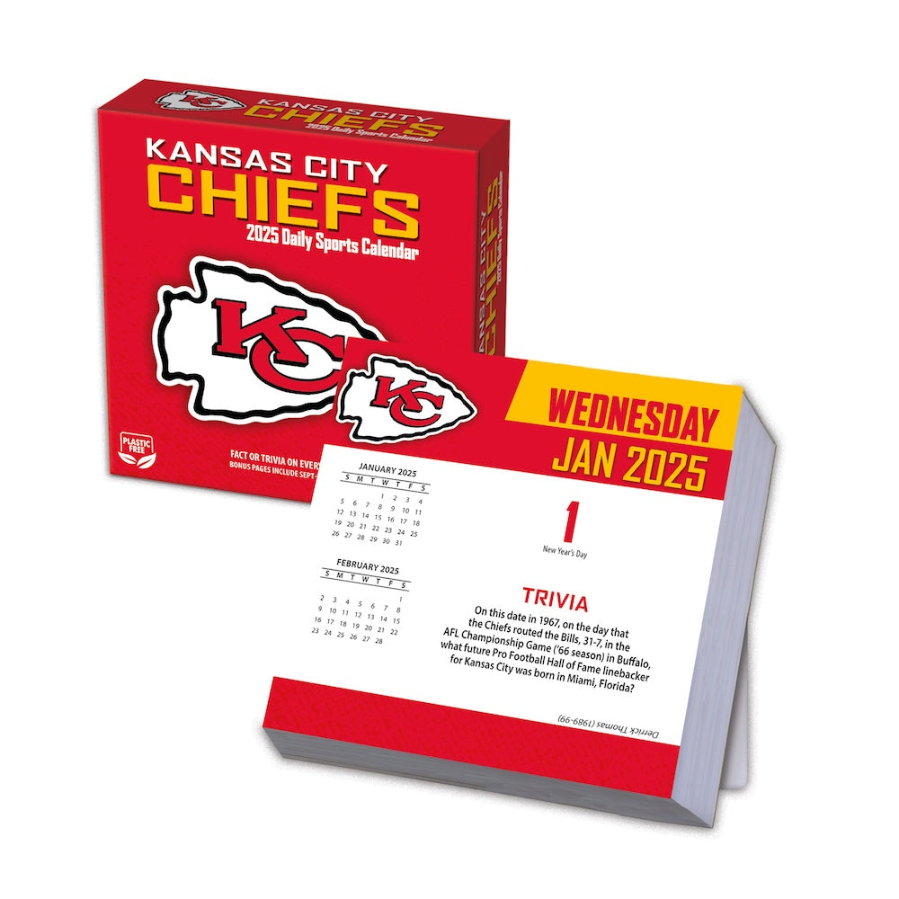 Kansas City Chiefs 2025 Fact-A-Day Box Desk Calendar