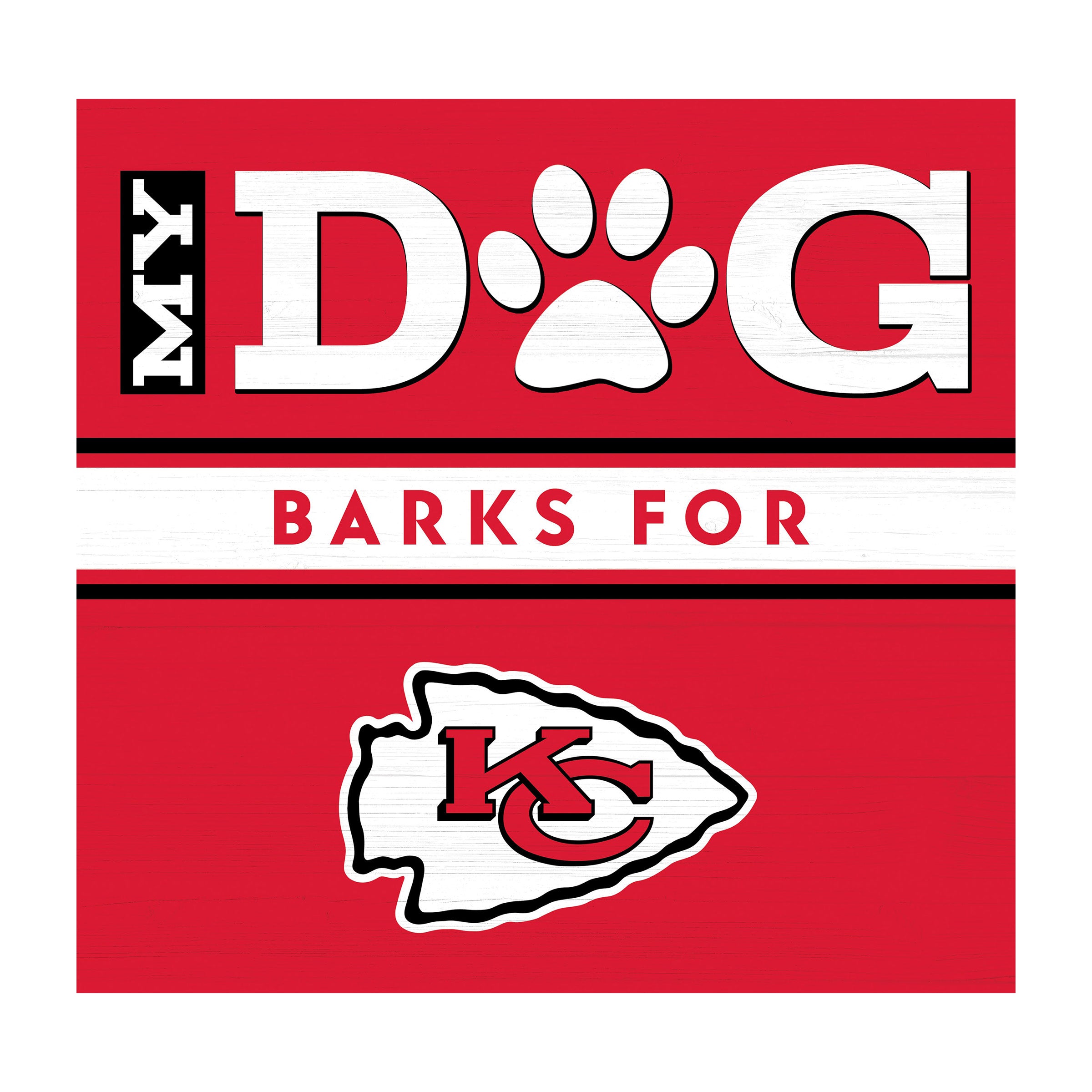 Kansas City Chiefs Wooden Wall Art Sign