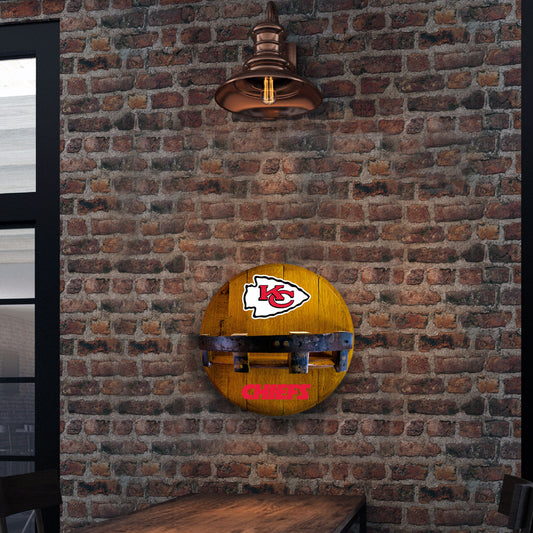 Kansas City Chiefs whiskey barrel shelf lifestyle