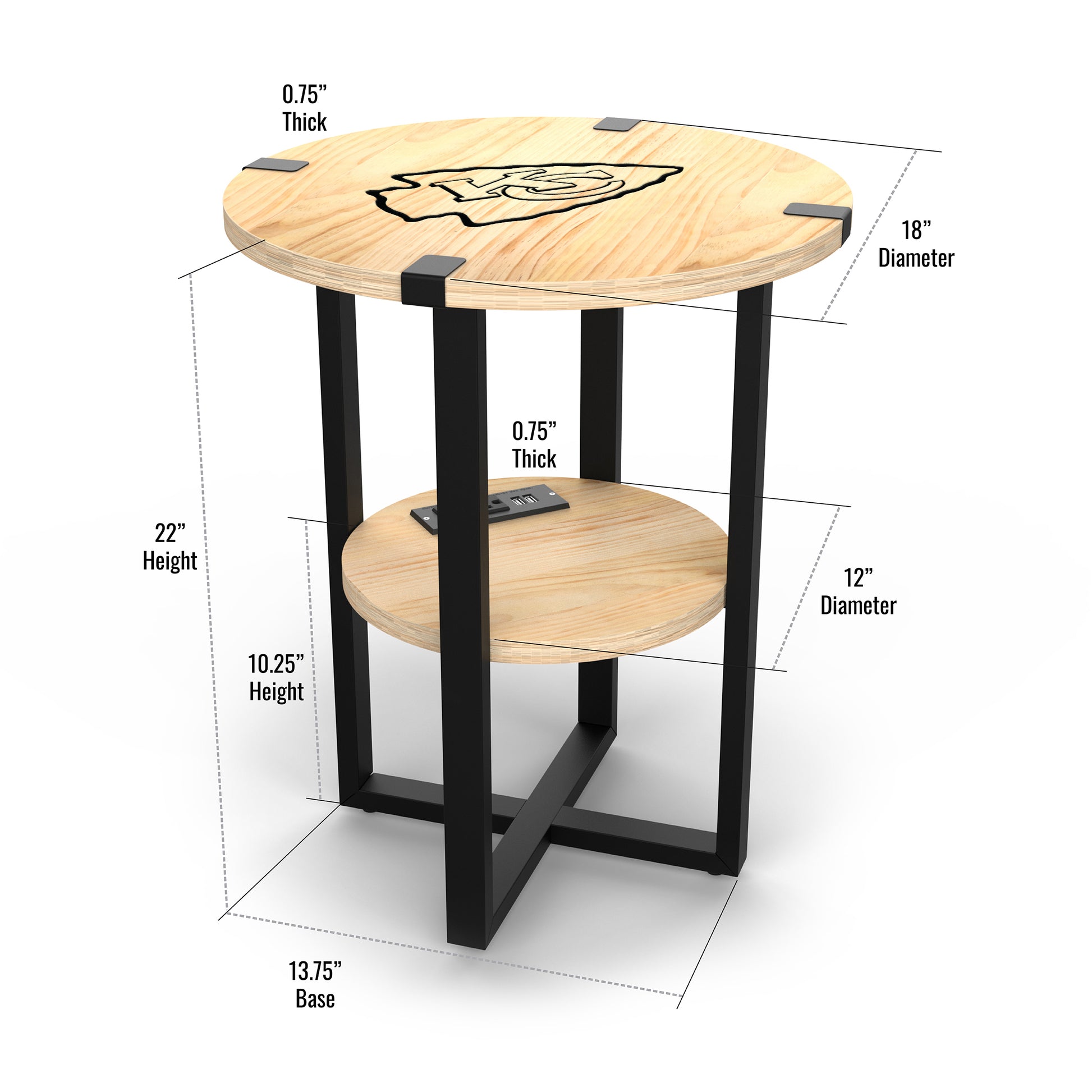 Kansas City Chiefs Table Dimensions