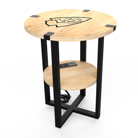 Kansas City Chiefs Round Side Table