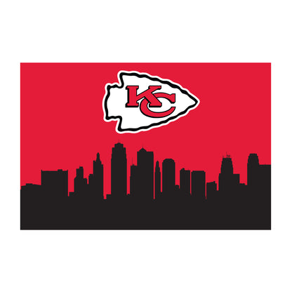 Kansas City Chiefs washable cityscape rug