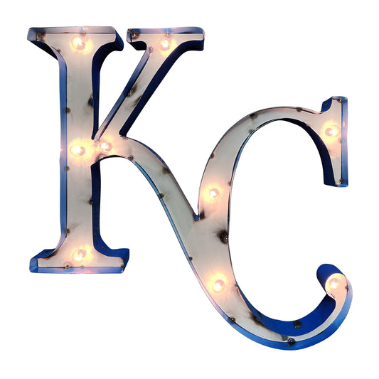 Kansas City Royals logo lighted metal sign