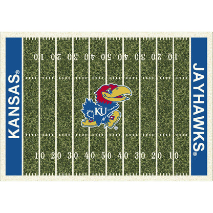 Kansas Jayhawks home field style area rug