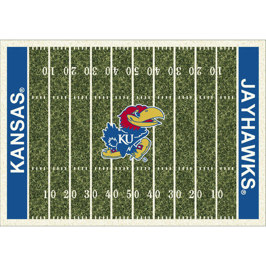 Kansas Jayhawks home field style area rug