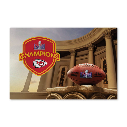 Kansas City Chiefs 34 x 40 Super Bowl Champs Wall Hanging