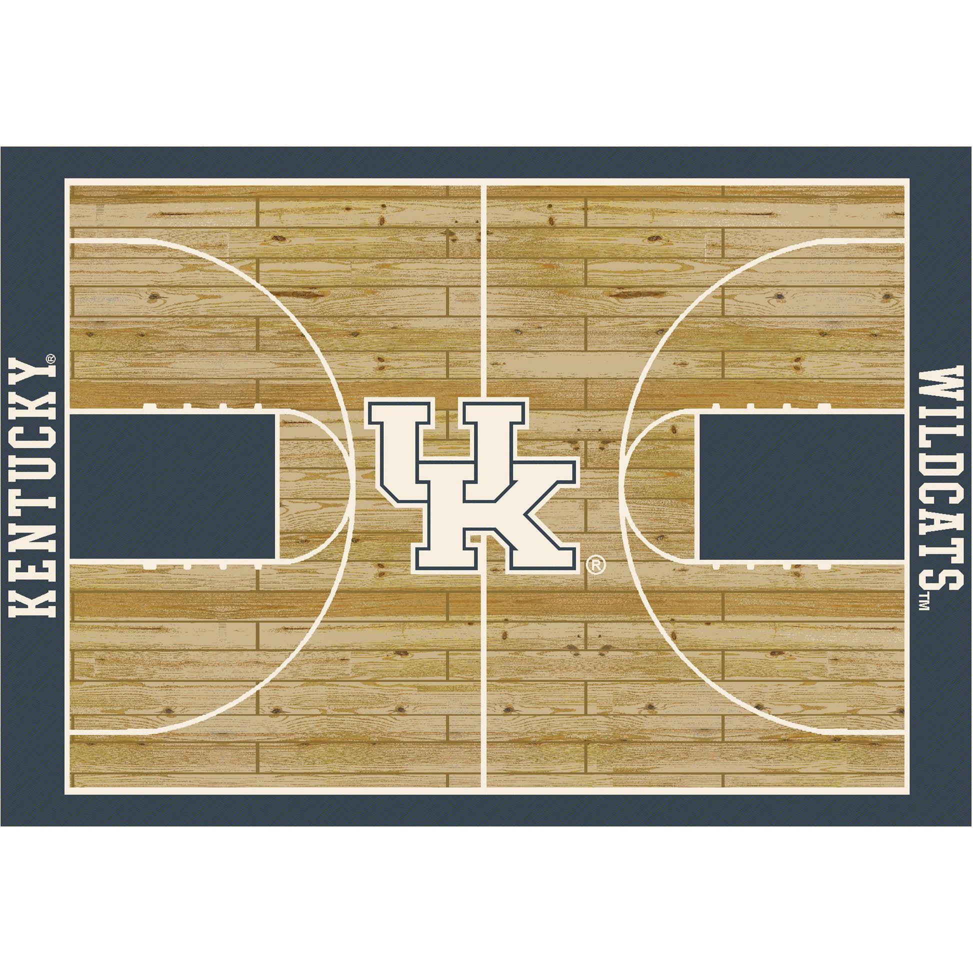 Kentucky Wildcats courtside style area rug