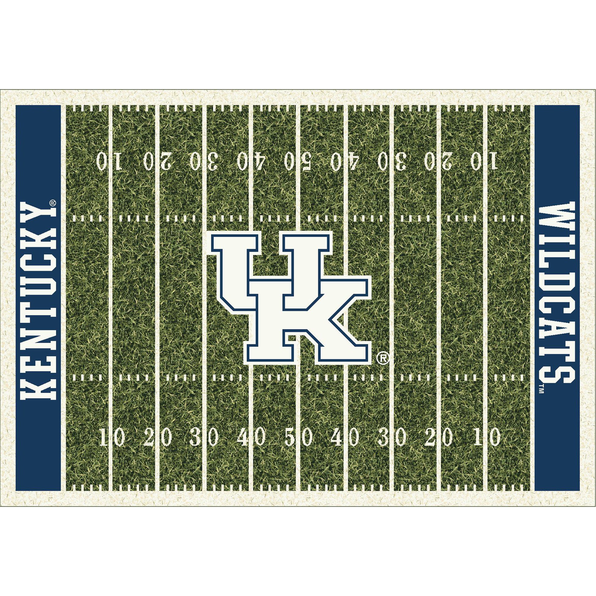 Kentucky Wildcats home field style area rug