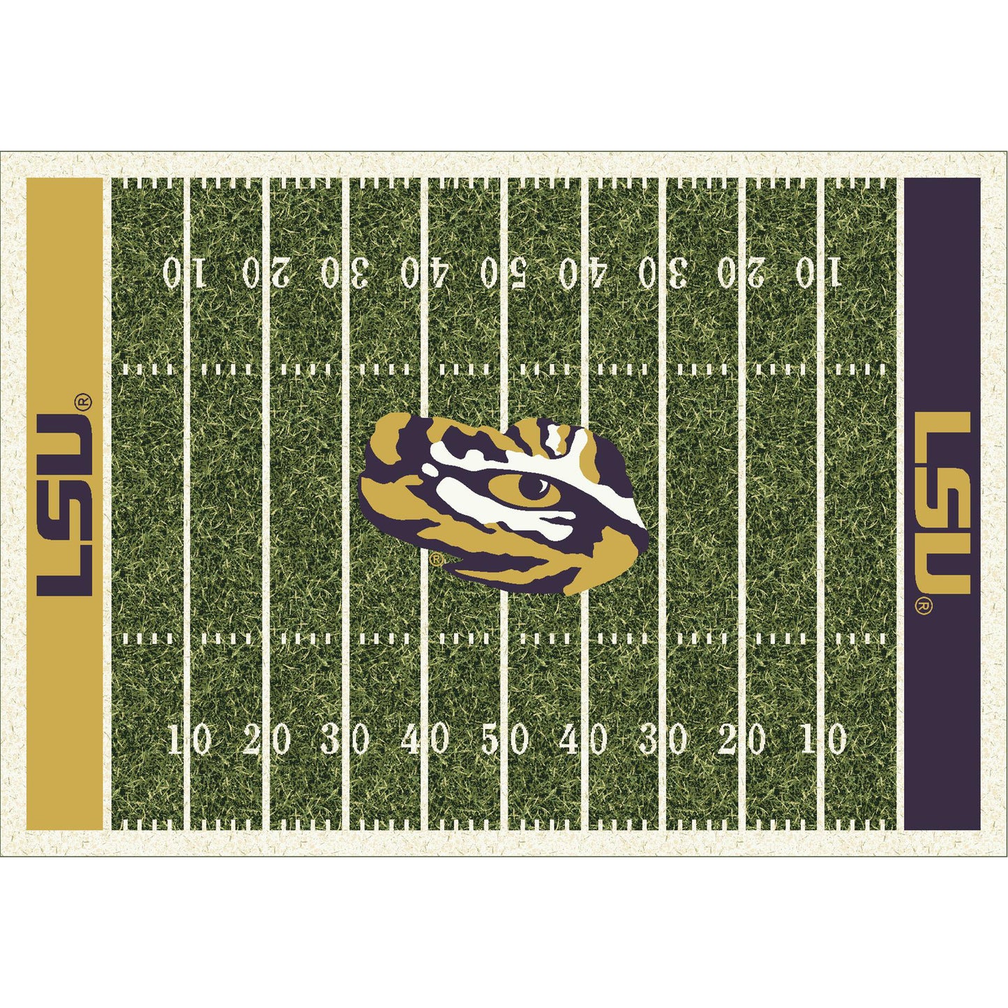 LSU Tigers home field style area rug