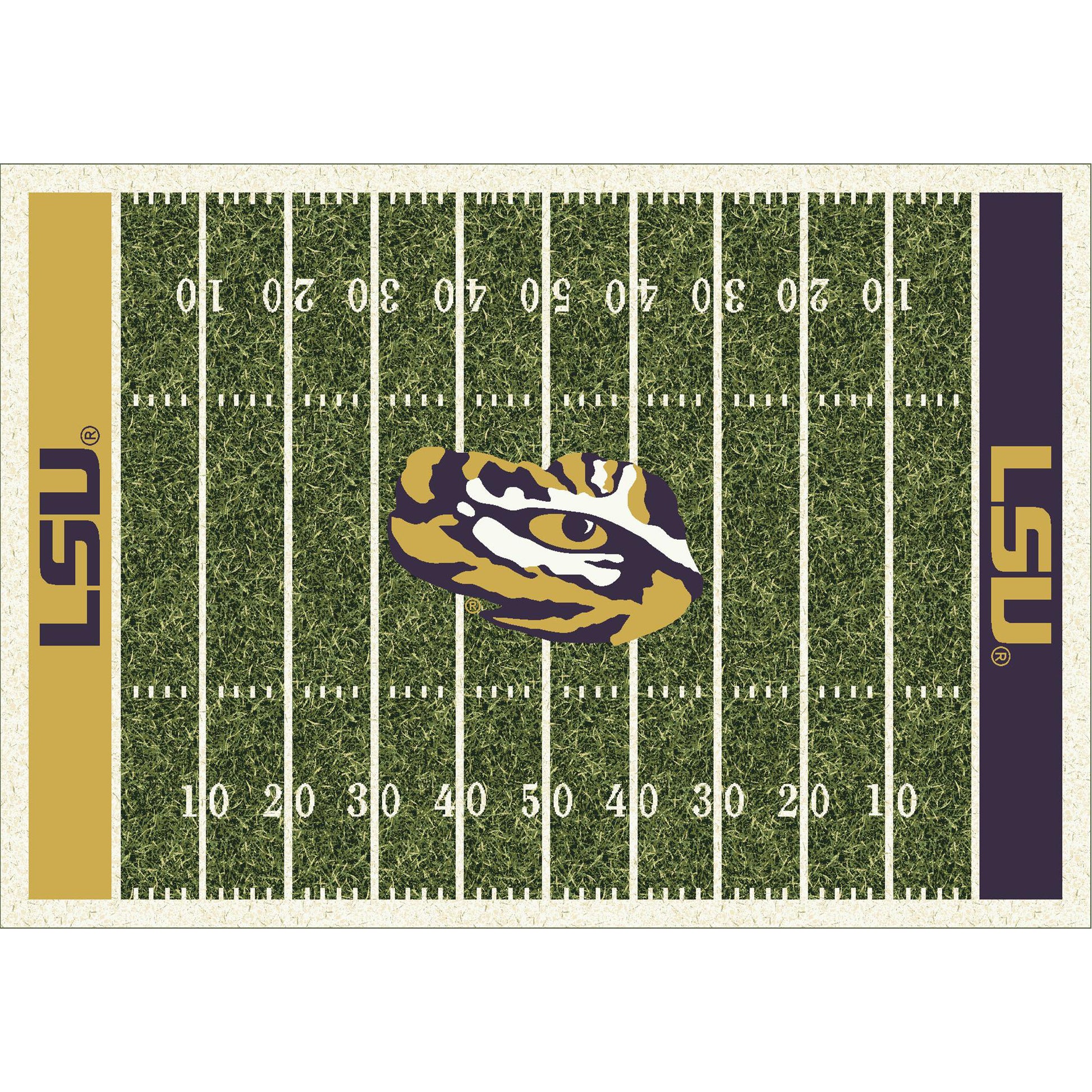 LSU Tigers home field style area rug