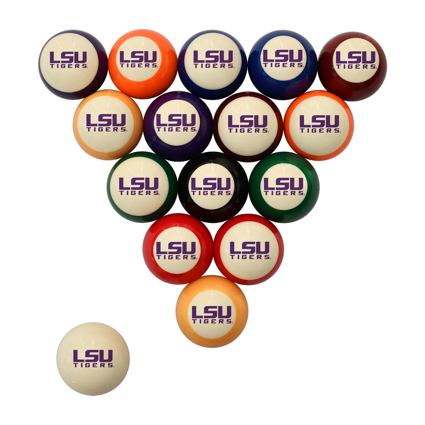 LSU Tigers logo billiards balls