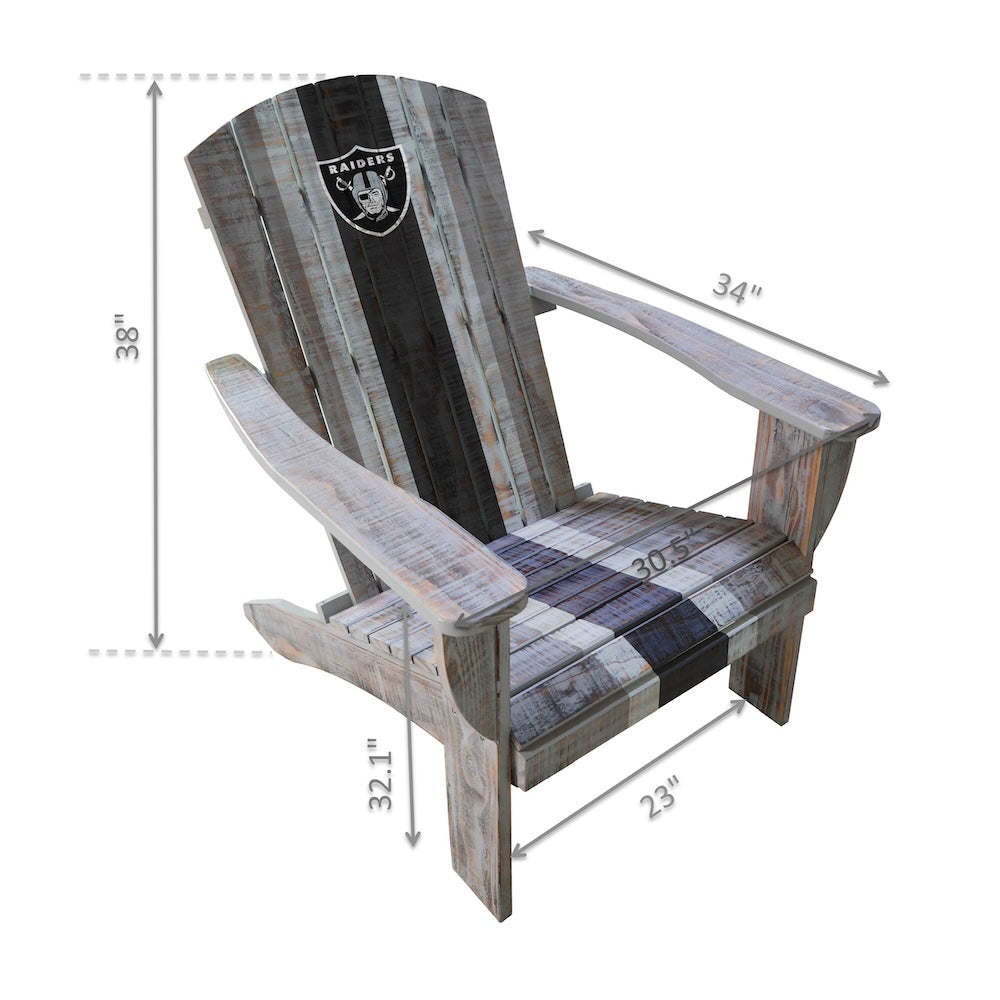 Las Vegas Raiders Adirondack Chair Dimensions