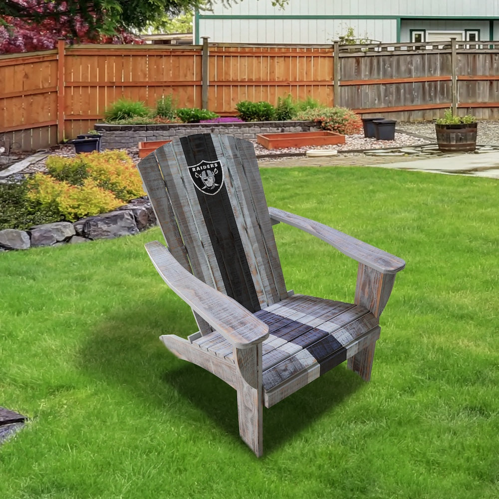 Las Vegas Raiders Outdoor Painted Adirondack Chair