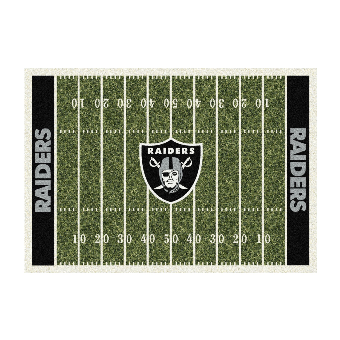 Las Vegas Raiders home field style area rug