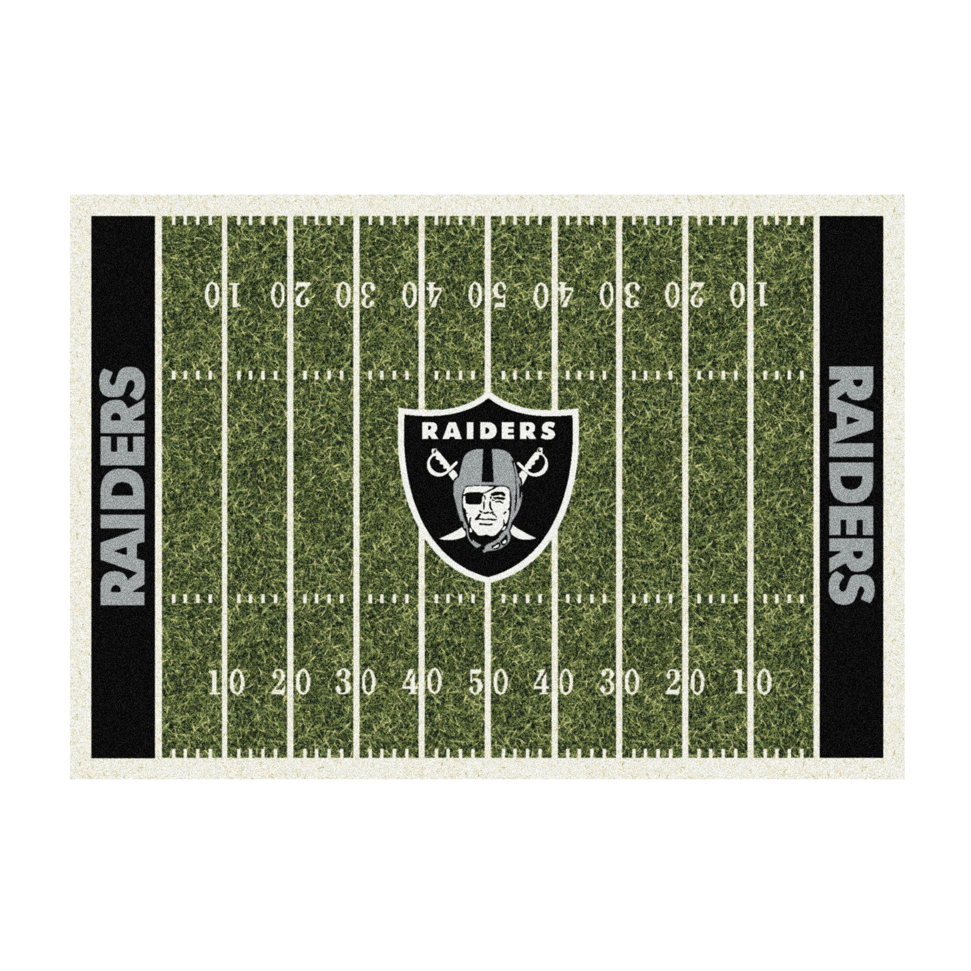 Las Vegas Raiders home field style area rug