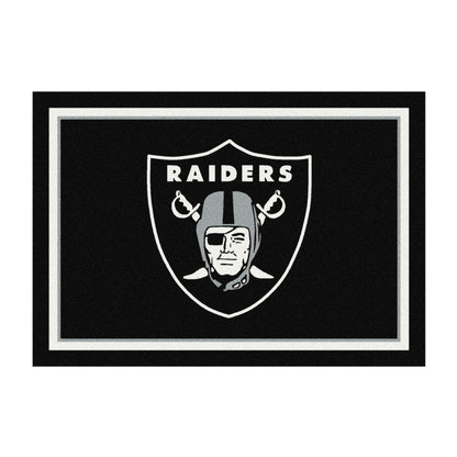 Las Vegas Raiders distressed style area rug