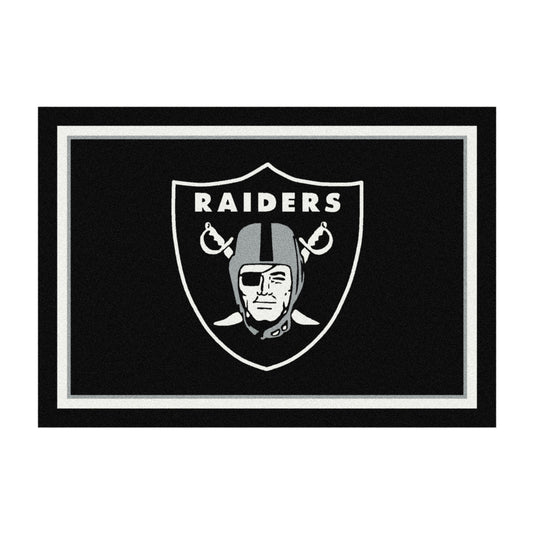 Las Vegas Raiders distressed style area rug