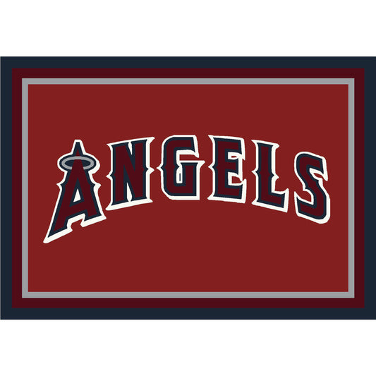 Los Angeles Angels distressed style area rug