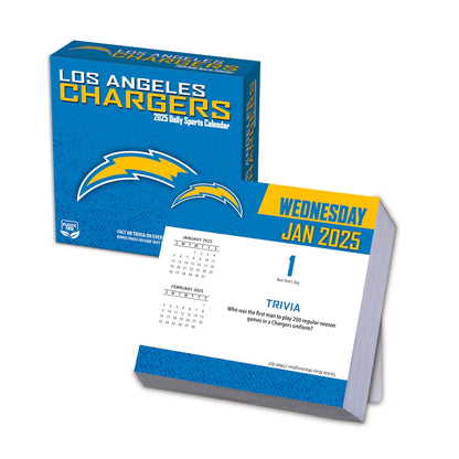 Los Angeles Chargers 2025 Fact-A-Day Box Desk Calendar