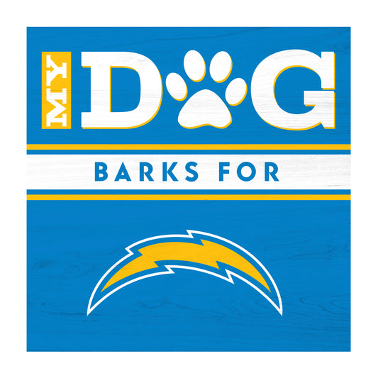 Los Angeles Chargers dog sign