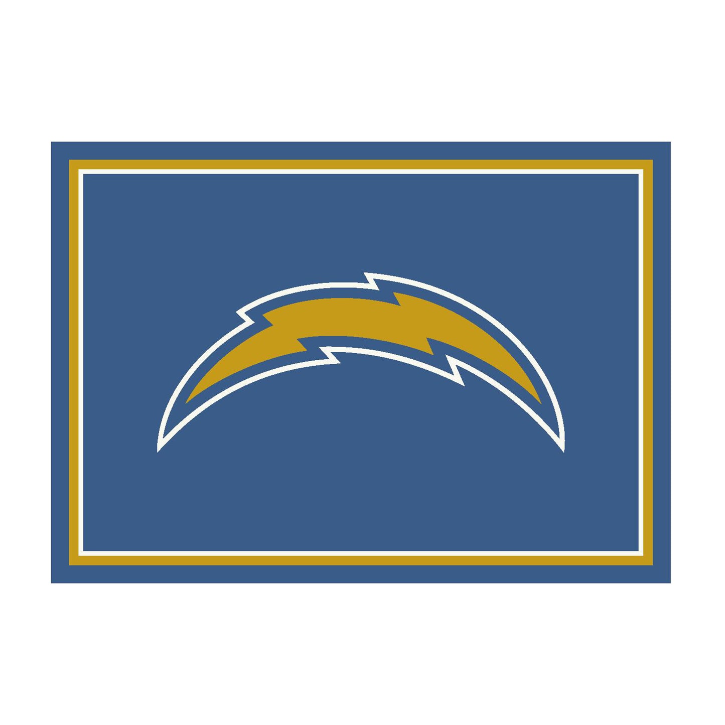 Los Angeles Chargers distressed style area rug