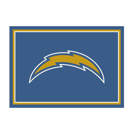 Los Angeles Chargers distressed style area rug