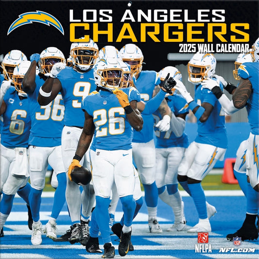 Los Angeles Chargers Team Photos Wall Calendar