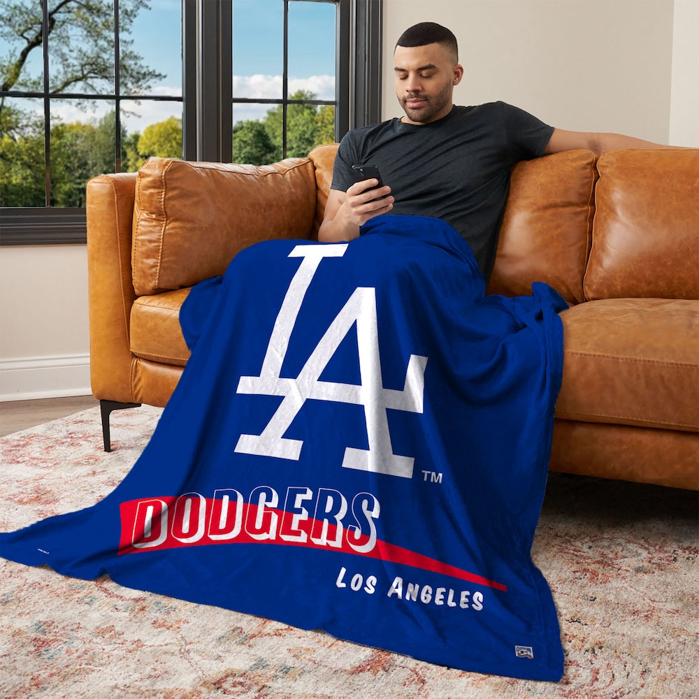 Los Angeles Dodgers CC throwback silk touch blanket