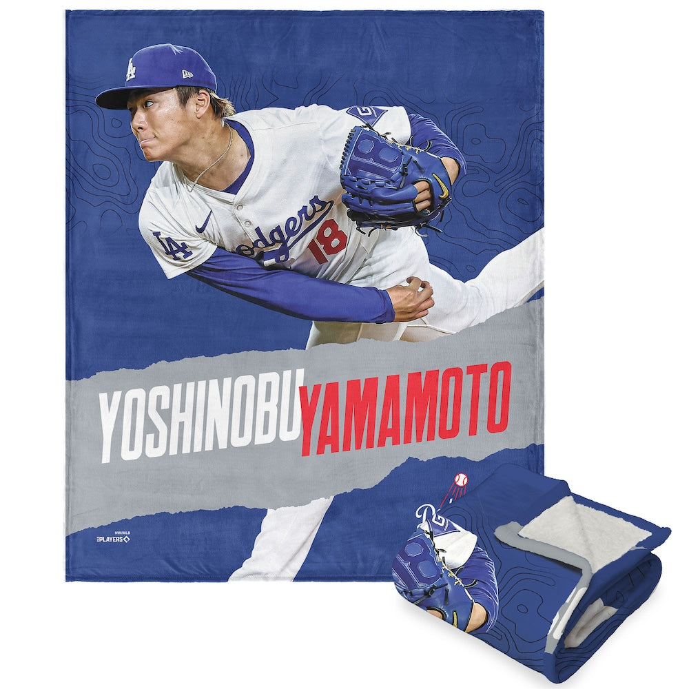 Los Angeles Dodgers Yoshinobu Yamamoto Sherpa Blanket