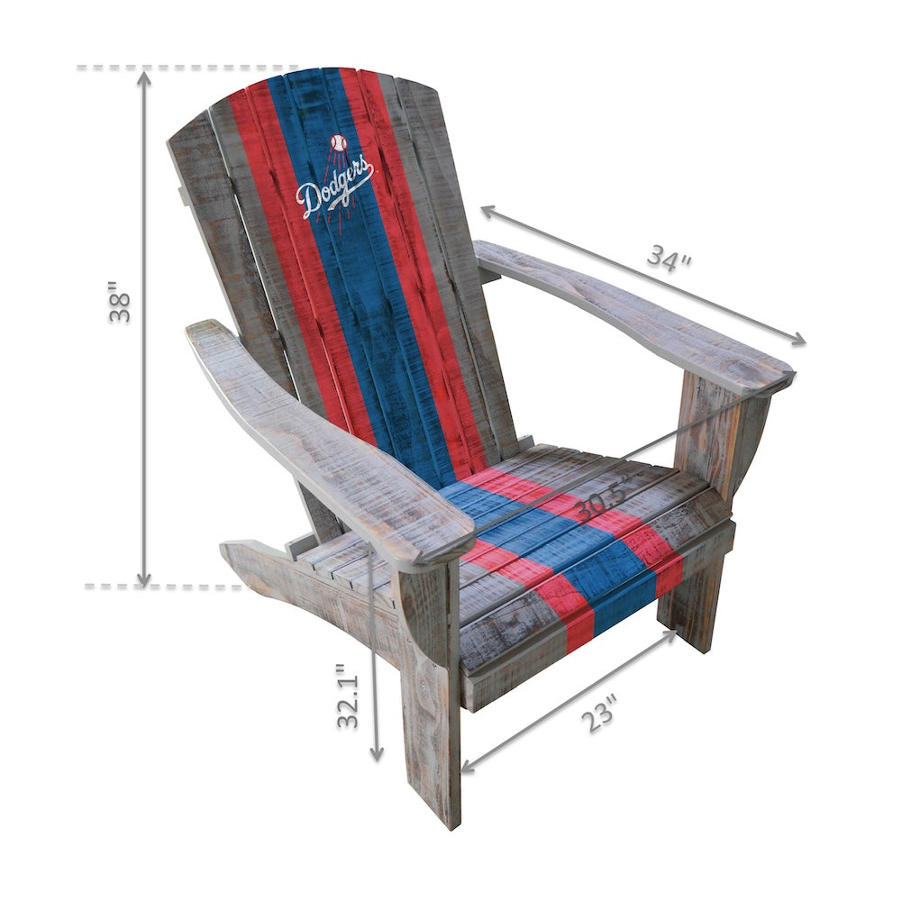 Los Angeles Dodgers Adirondack Chair Dimensions