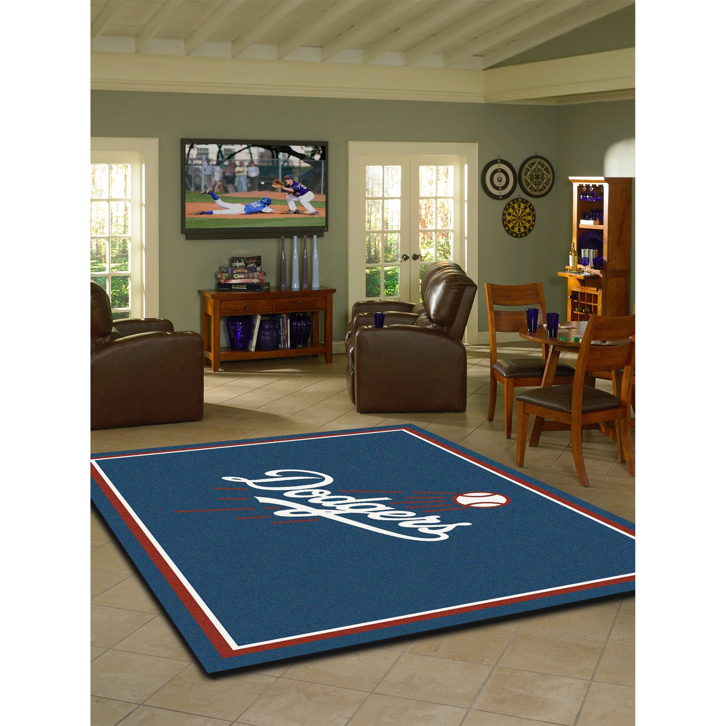 Los Angeles Dodgers spirit style area rug life