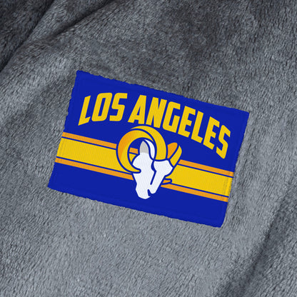 Los Angeles Rams silk touch charcoal bathrobe logo patch