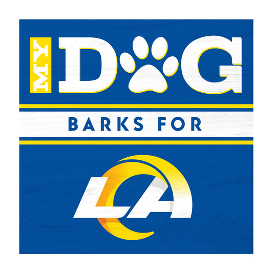 Los Angeles Rams dog sign