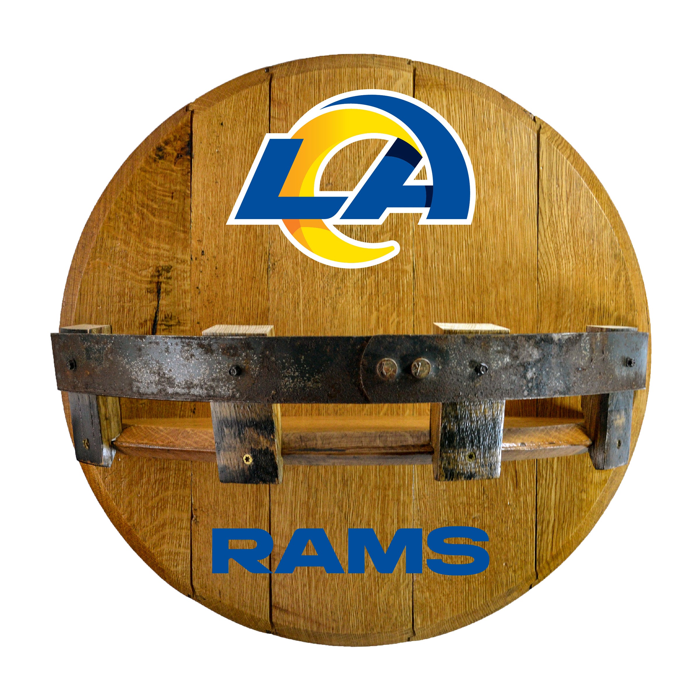 Buy NFL Los Angeles Rams Whiskey Oak Barrel Collectible Bar Shelf ...